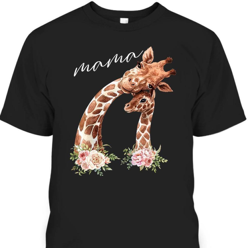 Mothers Day Mama Giraffe Lovers Cute Animal Gift Graphic T-Shirt